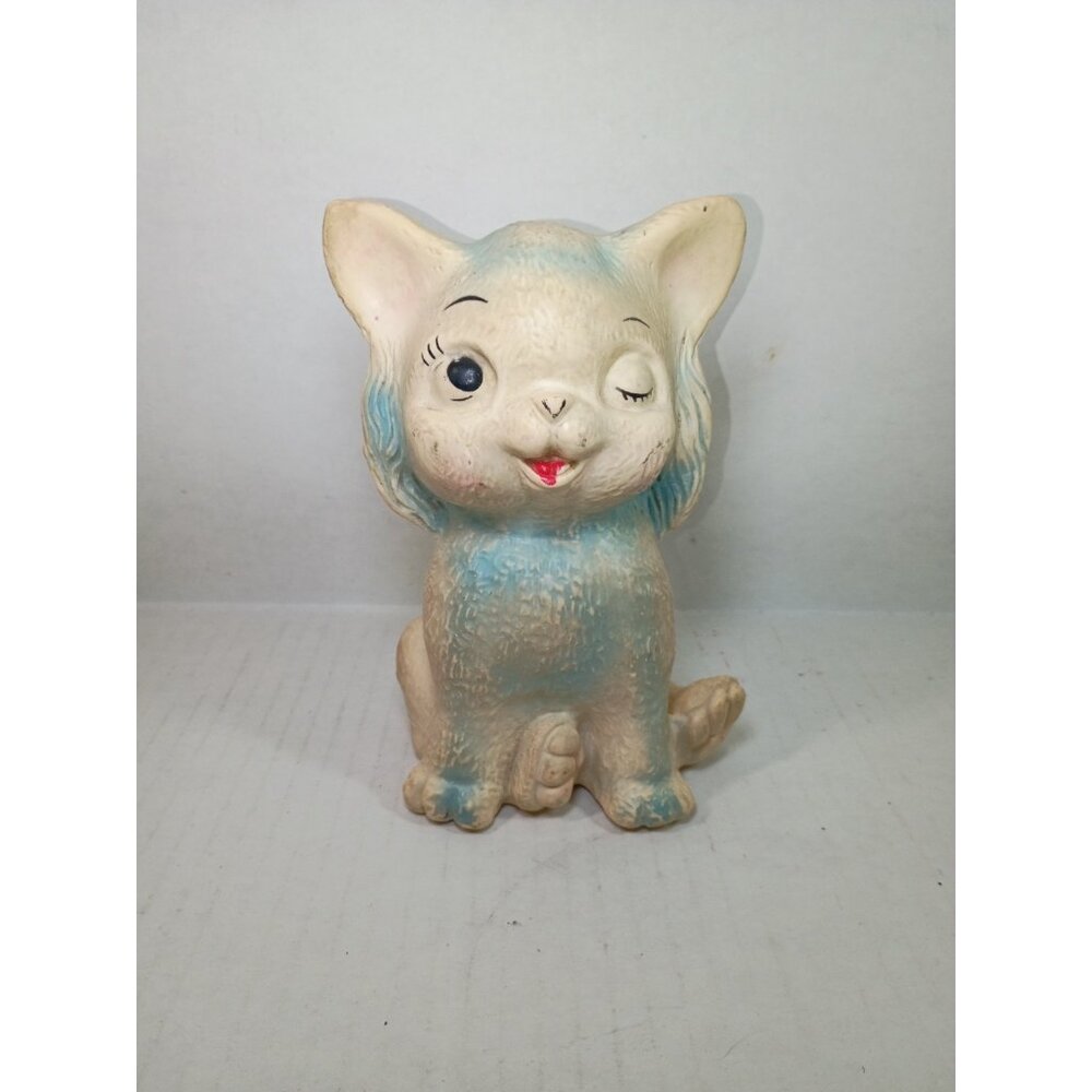 Reliable Edward Mobley Baby Blue Cat Rubber Squeak Toys 1960 Kitten Vintage